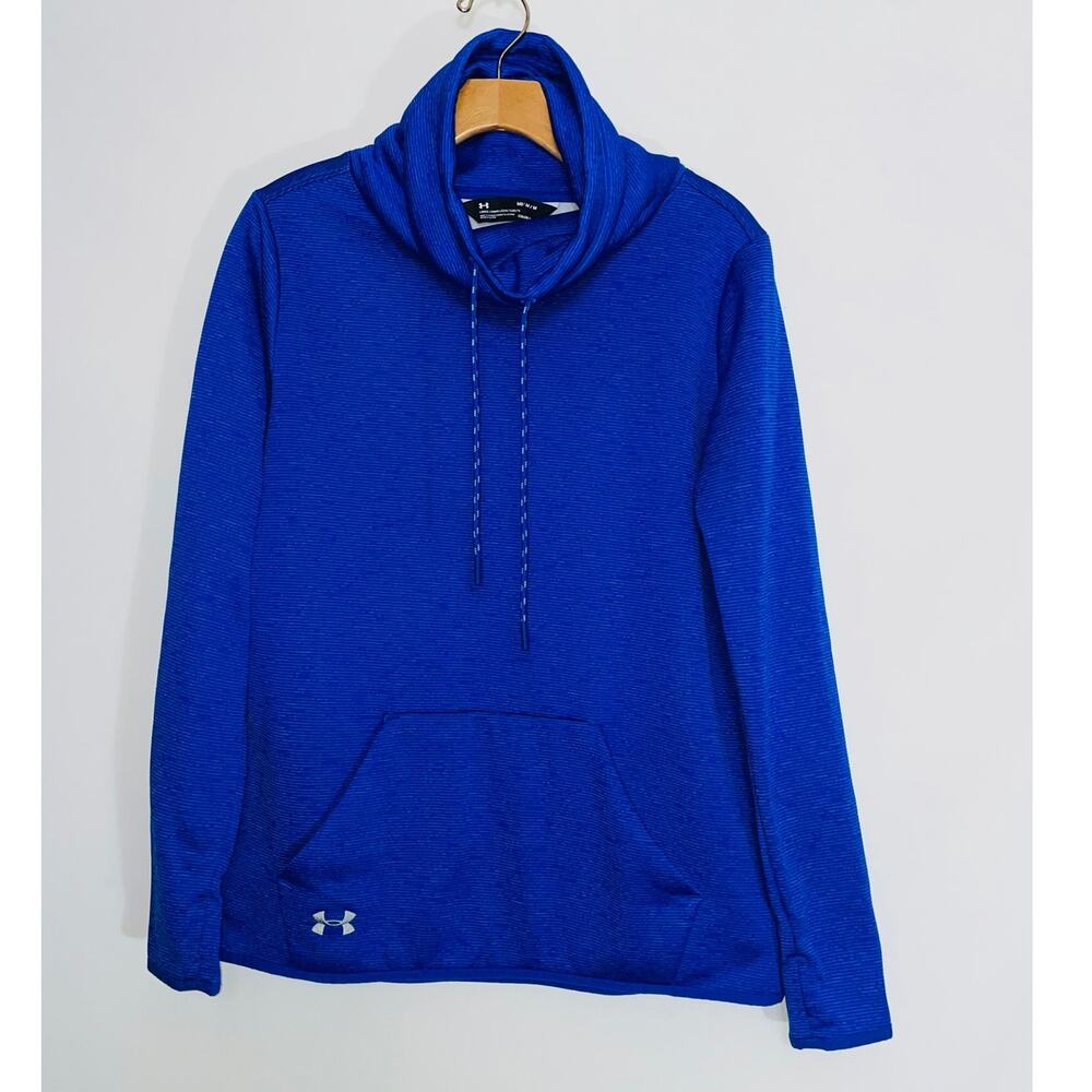 Under Armour Cold Gear Fleece Lined Hoodie - Women's‎ Size M - In Blue Stripe